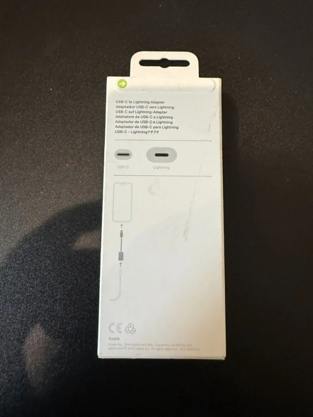 Apple USB-C to Lightning Adapter MUQX3AM/A Model A2868 Genuine Retail Boxed